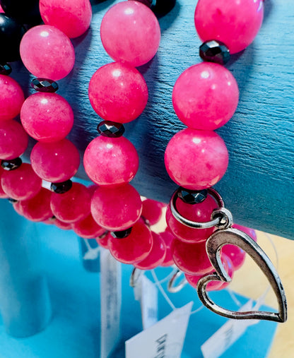 EMF Protection Bracelet  - Pink Jade Love & Compassion